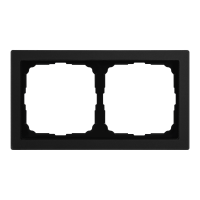 Рамка 2-пост Systeme Electric ArtGallery Pure матовое органическое стекло черный GAL331002