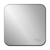 Одноклавишный выключатель с изолирующей пластиной 10А 250В Systeme Electric Blanca BLNVA101013, Алюминий