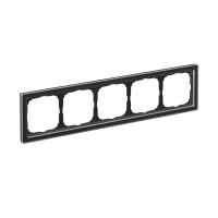 Рамка 5-пост Systeme Electric ArtGallery Pure органическое стекло черный GAL321005