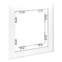 Рамка стеклянная на 1 пост Voltum S70 стекло/пластик белая матовая (VLS110102)