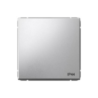 Одноклавишный проходной выключатель IP44 Systeme Electric ArtGallery 10АХ, алюминий GAL440361