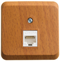 Розетка компьютерная открытой установки Systeme Electric Etude, бук KOMA-001T