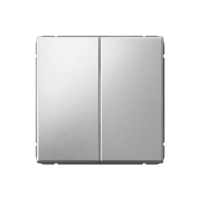 Двухклавишный проходной выключатель Systeme Electric ArtGallery, сх.6/2, 10АХ, алюминий GAL000365