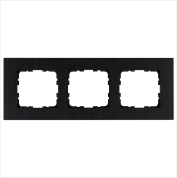 Рамка 3-постовая, алюминий Black Jasmart G1003AB