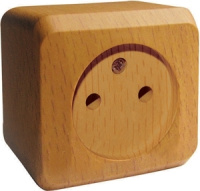 Розетка без заземления 16А Systeme Electric Etude, бук PA16-001T