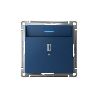 Выключатель карточный Systeme Electric AtlasDesign с подсветкой, 10А, без задержки отключения, механизм, АКВАМАРИН ATN001114