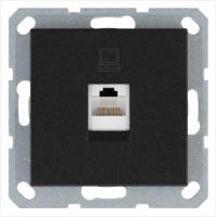 Интернет-розетка RJ45 с накладкой, цвет Антрацит Jasmart G6105B