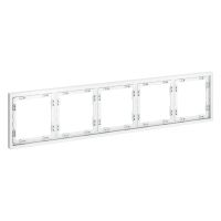 Рамка пластиковая на 5 постов Voltum S70 пластик белая Soft touch (VLS100502)