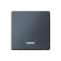 Одноклавишный выключатель с подсветкой Systeme Electric ArtGallery, сх.1, 10АХ, грифель GAL000713