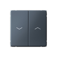 Двухклавишный выключатель для жалюзи Systeme Electric ArtGallery, 2х сх.4, 10А, грифель GAL000719