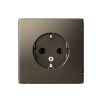 Розетка с заземлением Systeme Electric ArtGallery, 16А, мокко  GAL000643