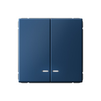 Двухклавишный выключатель с подсветкой Systeme Electric ArtGallery, сх.5а, 10АХ, аквамарин GAL001153