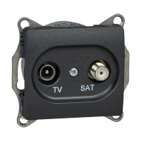 Розетка TV-SAT оконечная 1DB Systeme Electric Glossa, антрацит GSL000797