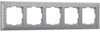 Рамка 5 местная матовая хром металл Antik Werkel W0051522