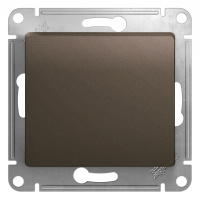 Переключатель 1-клавишный схема 6 10AX Systeme Electric Glossa, шоколад GSL000861