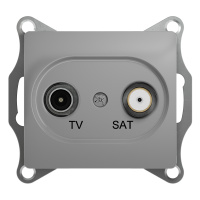 Розетка TV SAT оконечная 1DB Systeme Electric Glossa, алюминий GSL000397