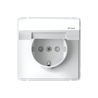 Розетка с заземлением со шторками с крышкой с быстрозажим. клем, 16А, IP44 Systeme Electric ArtGallery, БЕЛЫЙ GAL440146S
