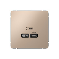 Высокоскоростная розетка USB тип-С Systeme Electric ArtGallery песочный  GAL001227