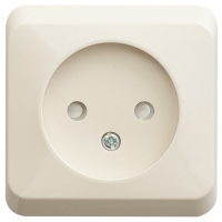Розетка без заземления со шторками 16А Systeme Electric Etude, кремовый PA16-002K
