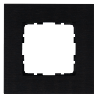 Рамка 1-постовая, алюминий Black Jasmart G1001AB