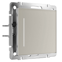 Умный сенсорный одноклавишный выключатель с подсветкой Werkel дымчатый W4513641