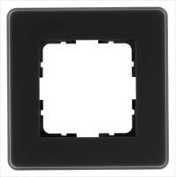 Рамка 1-постовая, стекло матовое Black Glass Jasmart G1001GB-RM