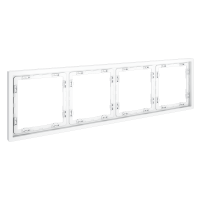 Рамка пластиковая на 4 поста Voltum S70 пластик белая Soft touch (VLS100402)