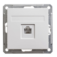 Розетка телефонная скрытой установки 1А Systeme Electric W59, БЕЛЫЙ RSI-152T-1-86