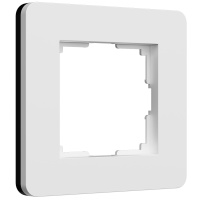 Рамка 1-постовая Werkel Split белый/черный, soft-touch W0013068