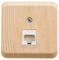 Розетка компьютерная открытой установки Systeme Electric Etude, сосна KOMA-001D