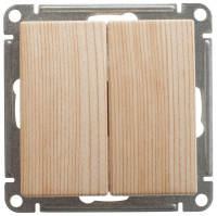 Переключатель 2-клавишный Systeme Electric W59, сосна VS510-252-7-86