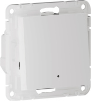 Умный выключатель проходной одноклавишный с подсветкой Zigbee 10А, L+N, Systeme Electric AtlasDesign Smart белый ATN000113Z
