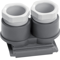 Двойной ввод для труб М20х1,5 Berker W.1 серый