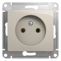 Розетка без заземления 16А 250В механизм Systeme Electric Glossa, молочный GSL000941