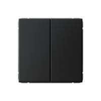 Двухклавишный выключатель кнопочный Systeme Electric ArtGallery, сх.2, 10А, карбон GAL001017