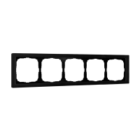 Рамка 5-пост Systeme Electric ArtGallery Pure матовое органическое стекло черный GAL331005