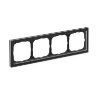Рамка 4-пост Systeme Electric ArtGallery Pure органическое стекло черный GAL321004