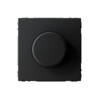 Светорегулятор (диммер) поворотно-нажимной Systeme Electric ArtGallery, LED, RC, 400Вт, карбон  GAL001023