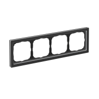 Рамка 4-пост Systeme Electric ArtGallery Pure матовое органическое стекло черный GAL331004