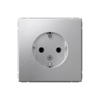 Розетка с заземлением Systeme Electric ArtGallery, 16А, алюминий  GAL000343