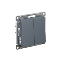 Выключатель 2-клавишный Systeme Electric AtlasDesign, сх.6+6, 10АХ, мех., быстрозажим. клем., ГРИФЕЛЬ ATN000765S