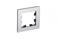 Рамка 1-постовая Systeme Electric AtlasDesign Nature, металл серебро ATN312101