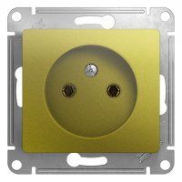 Розетка без заземления 16А 250В механизм Systeme Electric Glossa, фисташковый GSL001041