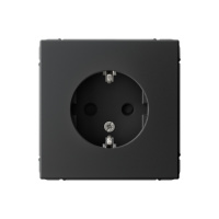 Розетка с заземлением со шторками Systeme Electric ArtGallery, 16А, карбон  GAL001045