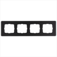 Рамка 4-постовая, стекло матовое Black Glass Jasmart G1004GB-RM