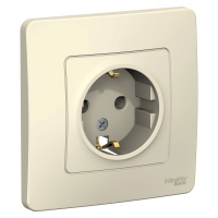 Розетка скрытой установки с заземляющим контактом без шторок 16A 250В Systeme Electric Blanca, BLNRS001012, Молочный