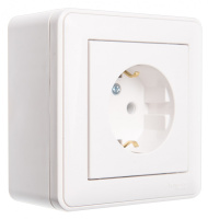 Коробка для наружного монтажа Systeme Electric W59, 1-местная с рамкой, БЕЛЫЙ KP-152-18