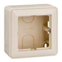 Коробка для наружного монтажа Systeme Electric W59, 1-местная с рамкой, слоновая кость KP-152-28