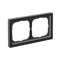 Рамка 2-пост Systeme Electric ArtGallery Pure матовое органическое стекло черный GAL331002