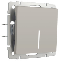 Выключатель одноклавишный проходной с подсветкой Werkel дымчатый W1212104